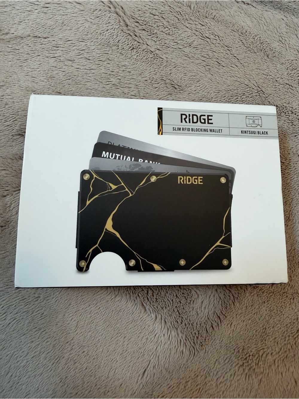 Ridge Kintsugi Black Slim RFID-Blocking Card Holder